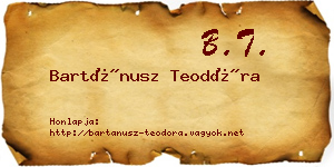 Bartánusz Teodóra névjegykártya